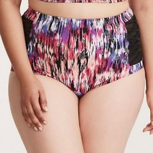 NWOT Torrid Mirage Lattice High Waist Swim Bottom